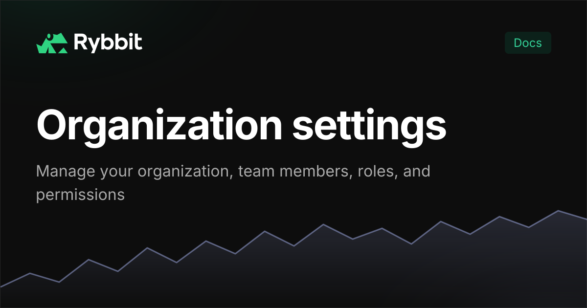Organization settings | Rybbit